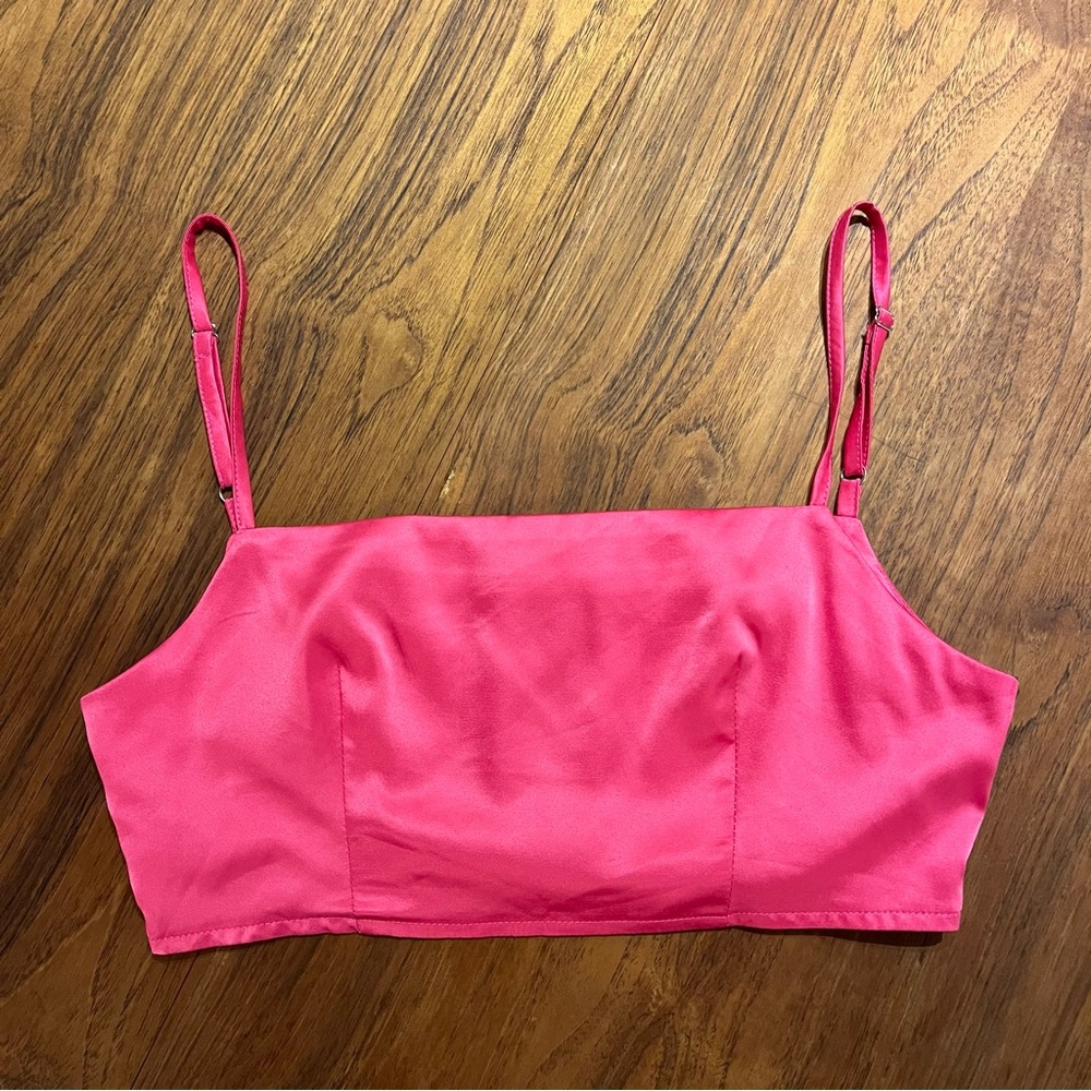Charlie Holiday Fuchsia Zip-Back Going Out Top
